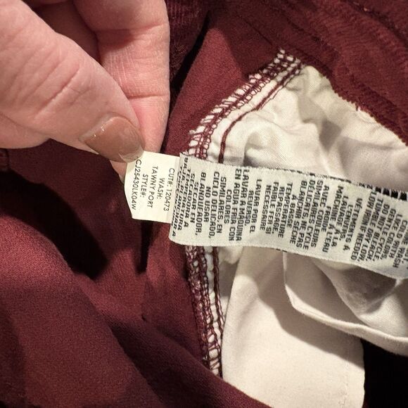 Celebrity Pink Wide Leg Burgandy Corderoy Pants Women's Size 1 Or 25 - Picture 10 of 10